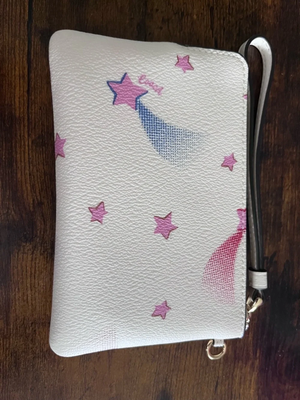Coach White disco stars Wristlet - Picture 5 of 7